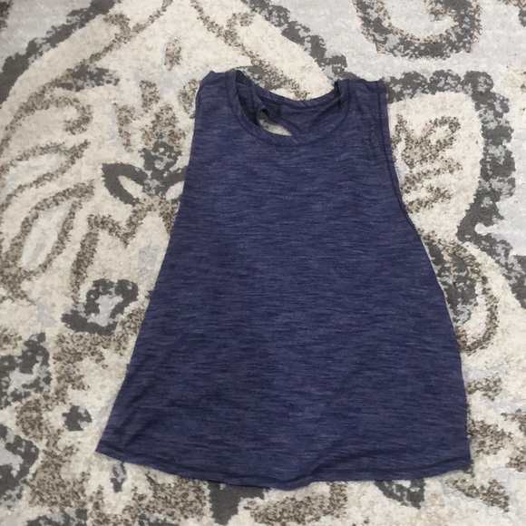 Lulu🍋 Rare Fast As Light Muscle Tank Heathered Emperor Blue size 6 - Picture 8 of 13